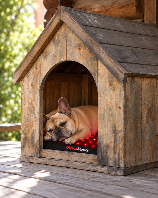 French Bulldog resting on TheraPaws
