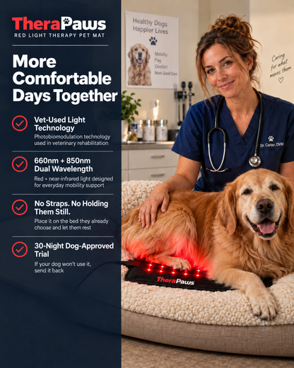 Renew™ Red Light Therapy Pet Mat — Fits Any Bed